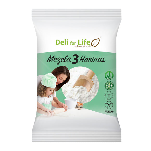 Mezcla  de 3 harinas DELI FOR LIFE- 400Grs - Tienda Infoceliacos